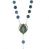 Miraculous Medal rosary made of sodalite stone