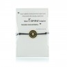 Bracelet golden brass ring with quote : May love inspire all your actions