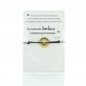 Gold plated brass ring bracelet with quote : There is more happiness in giving than in receiving