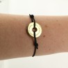 Bracciale anello in ottone dorato con citazione Che l'amore ispiri tutte le tue azioni