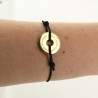 Bracelet golden brass ring with quote : May love inspire all your actions