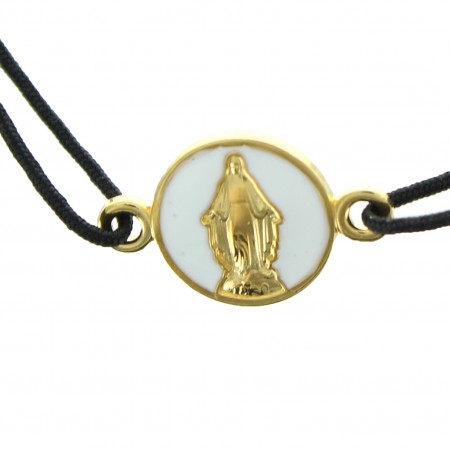 Bracelet with gold plated miraculous medal