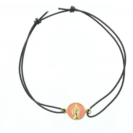 Bracelet with gold plated miraculous medal