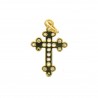Croce ortodossa in metallo dorato 18 mm