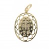 20mm gold plated Miraculous Medal with lace effect