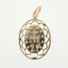 20mm gold plated Miraculous Medal with lace effect