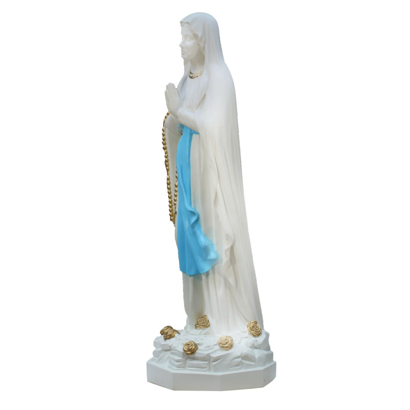 Statue Vierge Marie 22 Cm - Résine Peinte Main - Décoration Religieuse - Cadeau Catholicisme