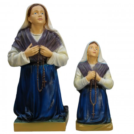 Saint Bernadette statue in coloured resin 88 cm
