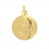 Gold plated medal 16mm with Virgin in profile