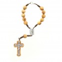 Lourdes Apparition rosary in olive wood
