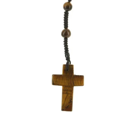 Rosario con pietra occhio di tigre perline dell'occhio