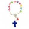 Scatola del rosario colorata e fiorita per bambini