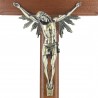 Crocifisso di legno con Cristo metallico 49 cm