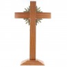Crocifisso di legno con Cristo metallico 49 cm