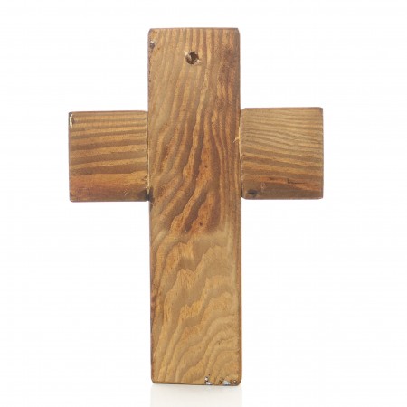 Crucifix en bois décoré de la Sainte Trinité 22cm
