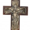 Crocifisso in legno decorato con la Santissima Trinità 22 cm