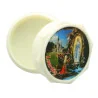 Boite à chapelet blanche avec l'Apparition de Lourdes Boite à chapelet blanche avec l'Apparition de Lourdes