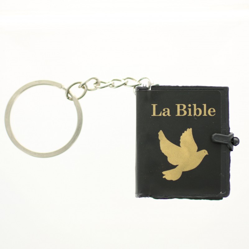 Porte-clé avec véritable Bible petit format