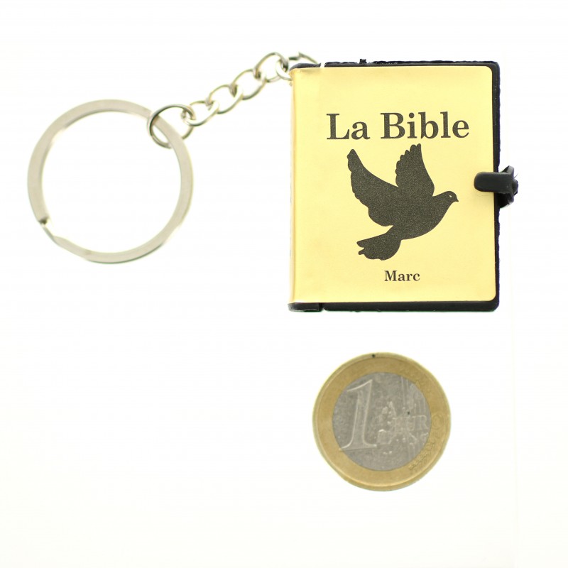 Porte-clé avec véritable Bible petit format Porte-clé avec véritable Bible petit format