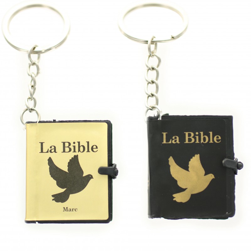 Porte-clé avec véritable Bible petit format