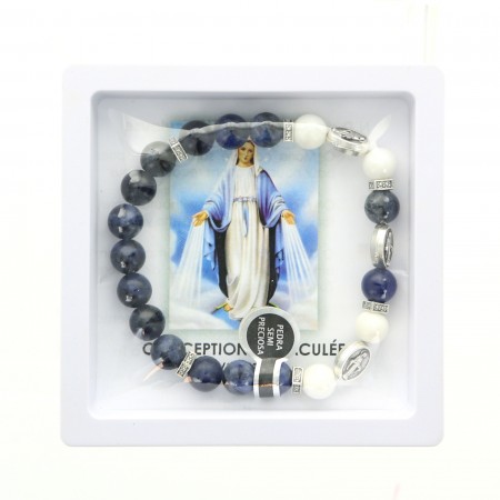 Immaculate Conception bracelet in semi-precious stones