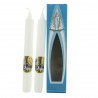 Set of two candles of the Apparition of Lourdes 18cm
