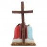 Scene of the descent from the cross in coloured resin 45cm