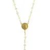 Gold-plated rosary with mother-of-pearl beads