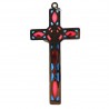 Croix du Saint esprit avec fond en vitrail coloré