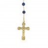 Gold-plated rosary with Lapis Lazuli stone grains
