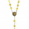 Gold-plated rosary with Amber beads