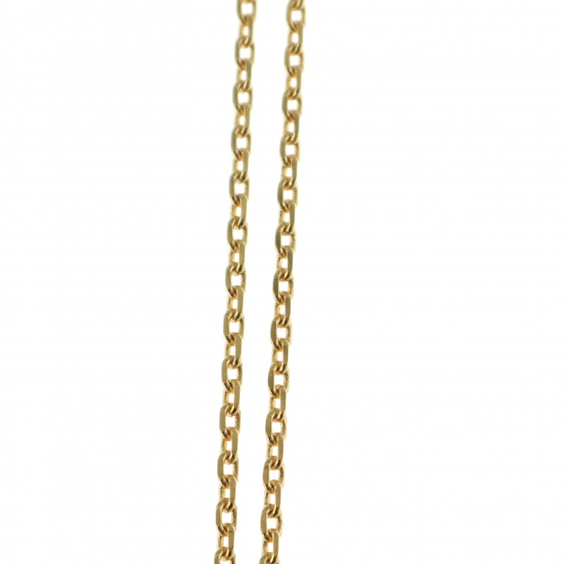 Chain in gold plated silver made up of chainmail filed 60cm