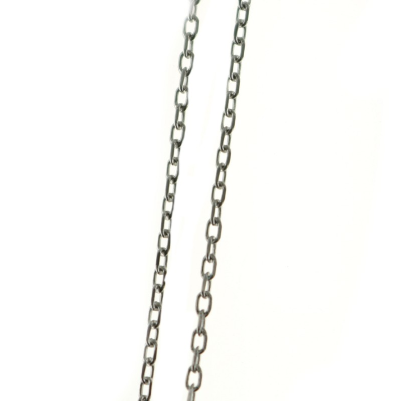 Chaine en Argent rhodié avec maille type forçat 45cm
