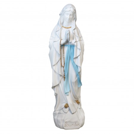 Statue Notre Dame de Lourdes en résine pour l'exterieur 80 cm