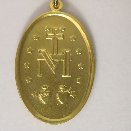 Medaglia Miracolosa Oro 18 carati, 35mm, 14,95g
