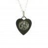 Set with heart pendant Virgin Mary and silver chain