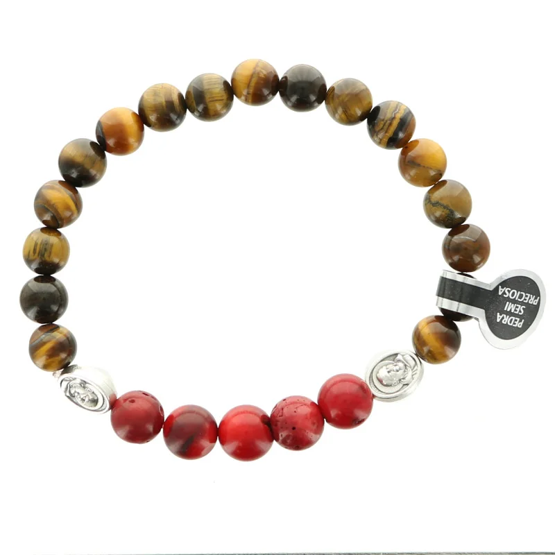 Bracelet de Saint Padre Pio en pierres semi-précieuses Bracelet de Saint Padre Pio en pierres semi-précieuses