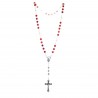 Glass rosary of the Precious Blood with decorated box
