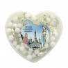 Rosary anniversary of 160 years of Lourdes in white glass with box