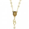 Golden wedding rosary with rose-shaped beads