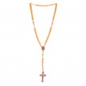 Wooden rosary with Our Lady of Lourdes engraved