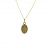 Gold-plated set with a 10mm diamond Miraculous Medal
