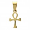 Croce egiziana placcata oro 16 mm