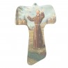 Wooden Cross of Saint Francis with illustration