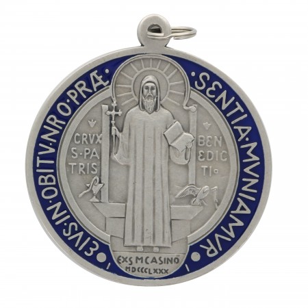 Médaille émaillée de Saint Benoît 100mm