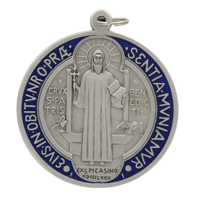Enamelled medal of Saint Benedict 100mm