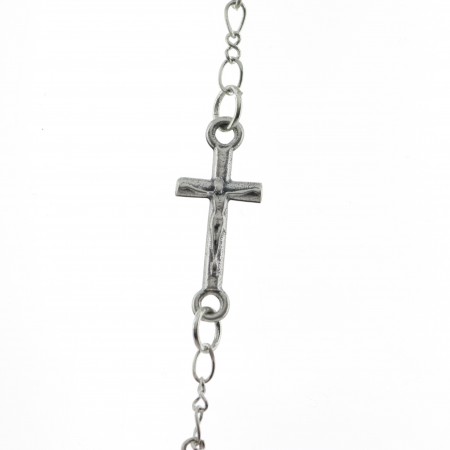 Collana con rosario in vetro e medaglia dell'Apparizione