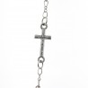 Collana con rosario in vetro e medaglia dell'Apparizione
