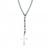Collana rosario con grani d'argento