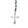 Stainless Steel Rosary necklace with silvery beads
